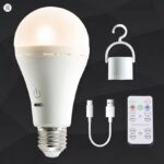 Camping Style Remote Controlled Rechargeable Emergency Light Bulb