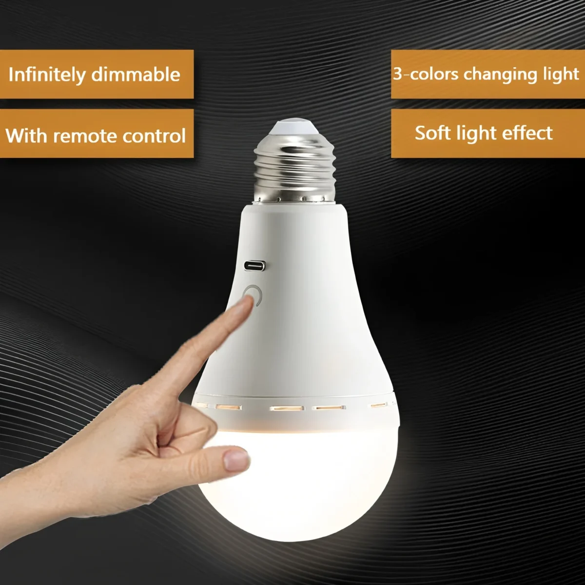 Camping Style Remote Controlled Rechargeable Emergency Light Bulb - Image 4