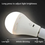 Camping Style Remote Controlled Rechargeable Emergency Light Bulb - Image 6