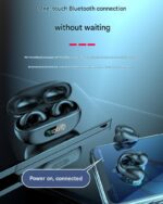 Clip On Bone Conduction ANC Gaming Earbuds with LED Display - Image 5