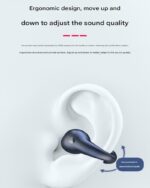 Clip On Bone Conduction ANC Gaming Earbuds with LED Display - Image 7