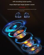 Clip On Bone Conduction ANC Gaming Earbuds with LED Display - Image 11