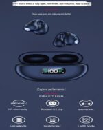 Clip On Bone Conduction ANC Gaming Earbuds with LED Display - Image 12