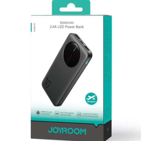 JOYROOM JR-PBF12 2.4A LED Power Bank - 12W - 10000mAh